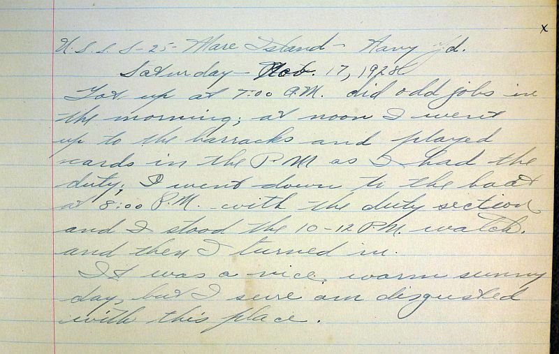 1920's Handwritten Technical Notes and Journal of an Engineer on the U.S. Navy Submarine S-25 — image 12