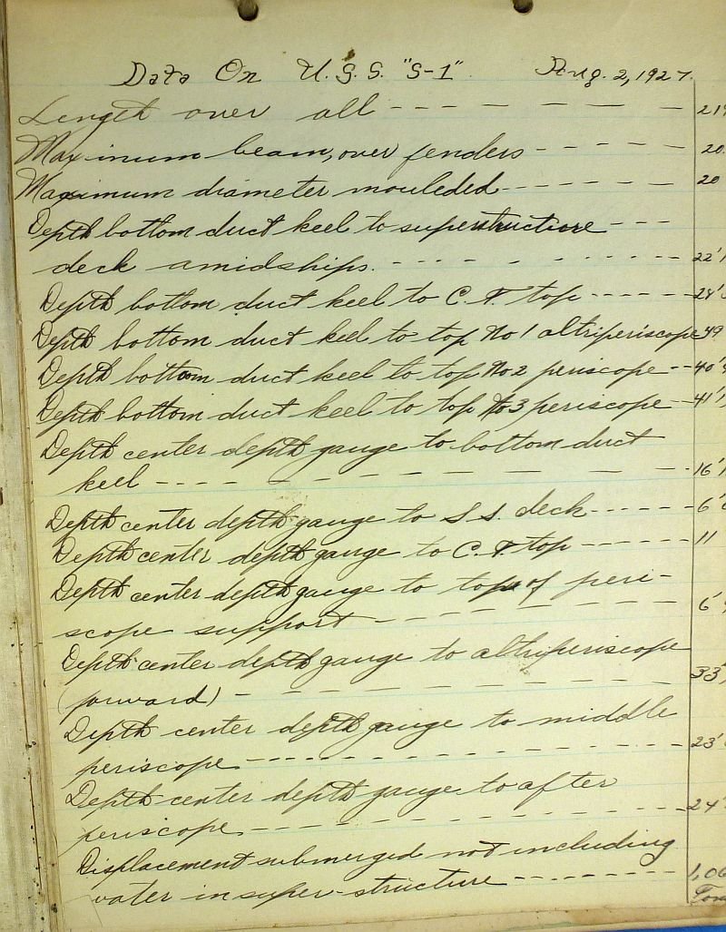 1920's Handwritten Technical Notes and Journal of an Engineer on the U.S. Navy Submarine S-25 — image 3