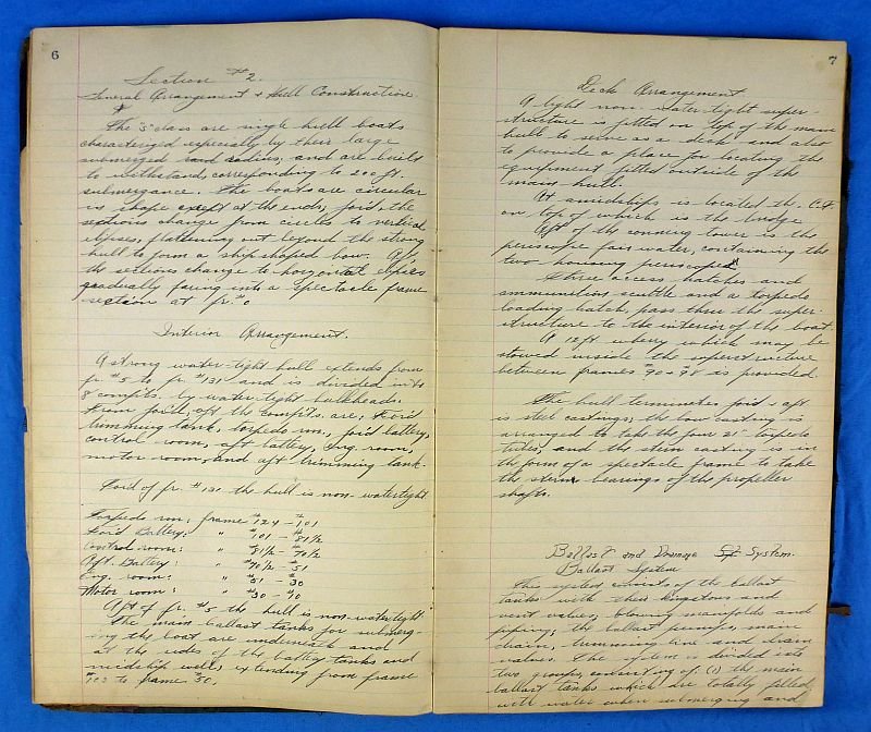 1920's Handwritten Technical Notes and Journal of an Engineer on the U.S. Navy Submarine S-25 — image 5