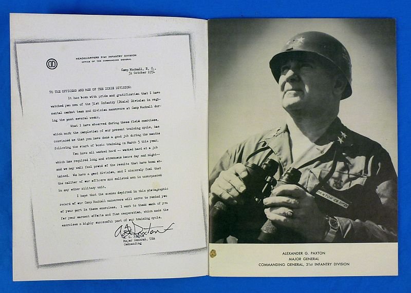 1951 'Dixie' Maneuvers Booklet of the 31st Infantry Division — image 2