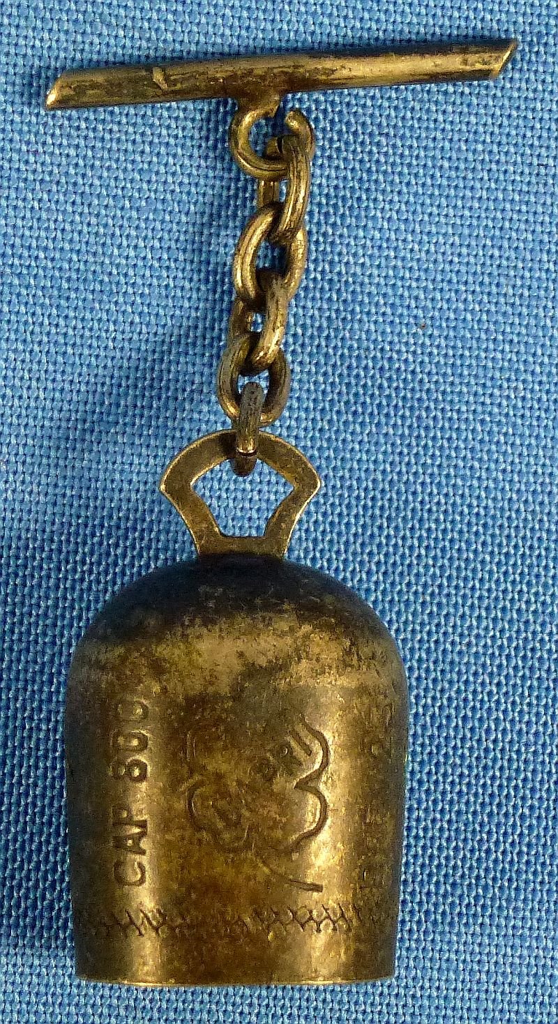 WWII 'Capri Bell' Lucky Charm in 800 Silver — image 3