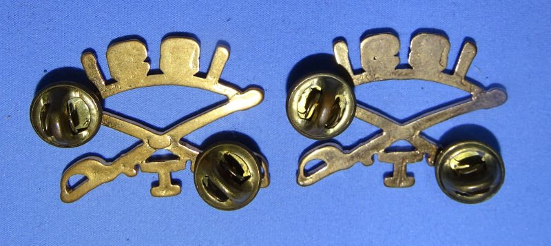 Pair Cavalry Troop I 1891 Officer's Collar Insignia — image 2