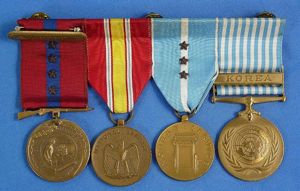 Named Korean War U.S. Marine Corps Medals Bar