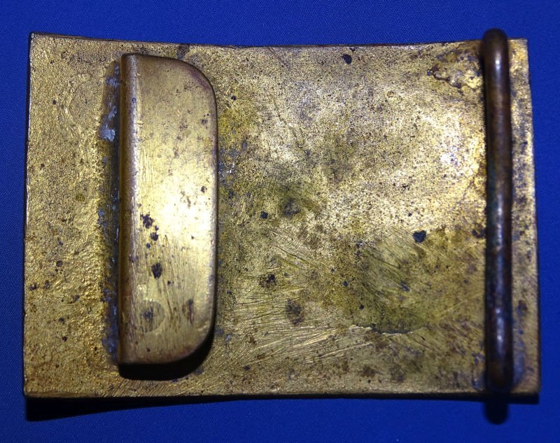 1870s/1880s State Guard Brass Belt Buckle — image 2