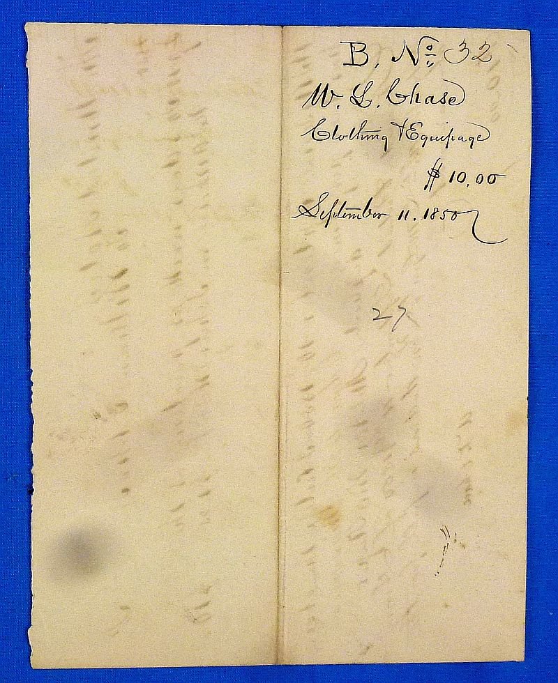 1850 Receipt for Payment for Work at the Schuylkill Arsenal — image 2