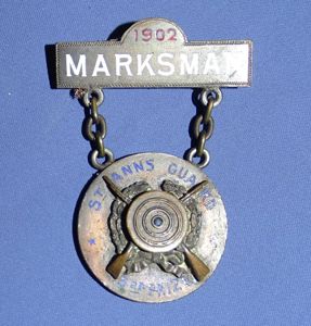 1902 St Anns Guards 3rd Prize Marksmanship Badge