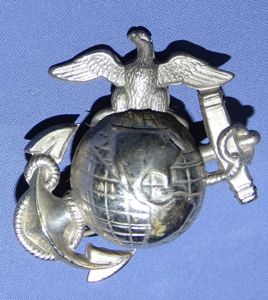 Spanish American War USMC Eagle Globe & Anchor Hat Insignia