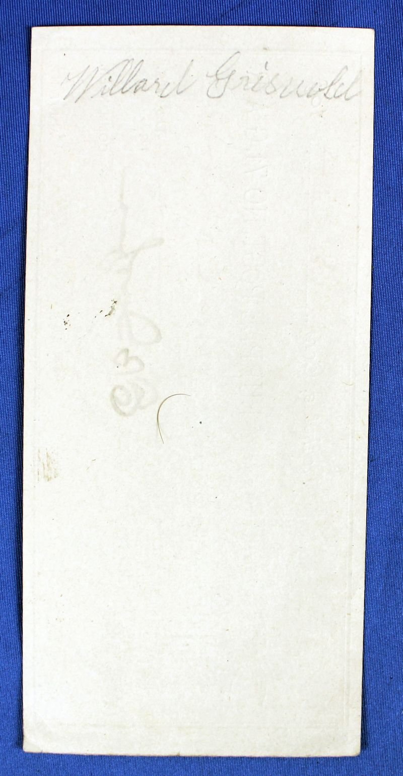 1893 GAR Burpee Post No. 71 Quartermaster Check — image 2