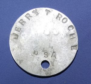 WWI Dog Tag Jerry T Roche