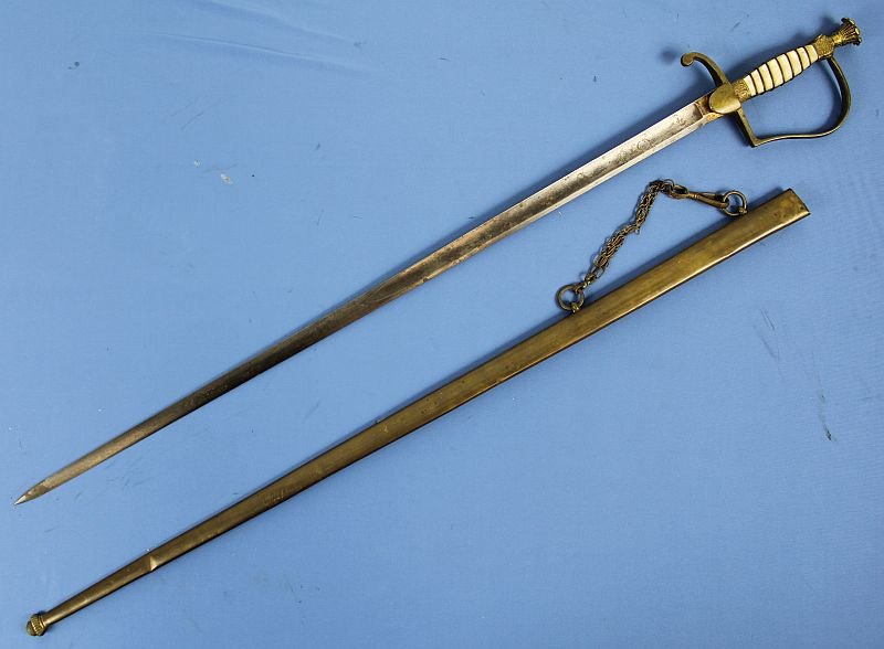 1830's / 1840's US Militia Staff Officer's Sword With Indian Princess Pommel — image 3