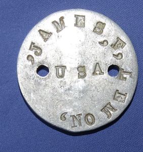 WWI Dog Tag James F Lemon