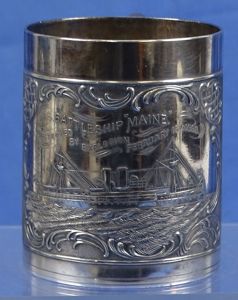 'Remember the Maine' Silverplate Mug