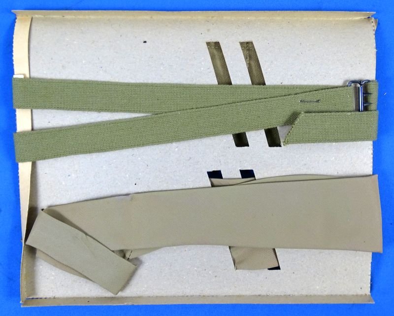 Boxed WWII Soldier's Khaki Necktie and Money Belt Set — image 3