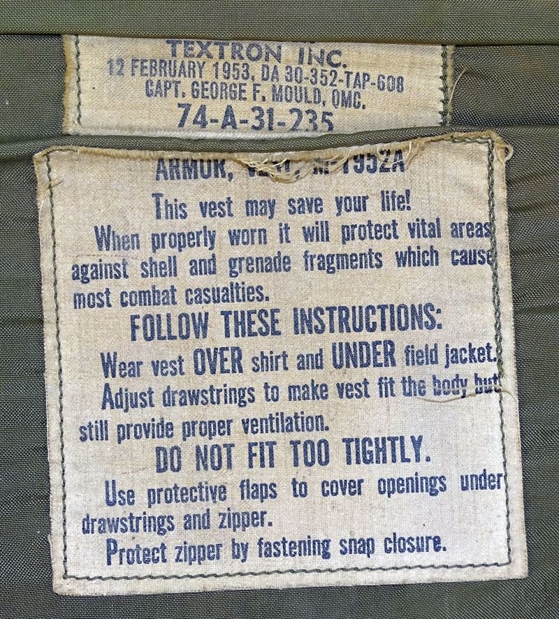 First Pattern Model 1952A Armor Vest Flak Jacket — image 4