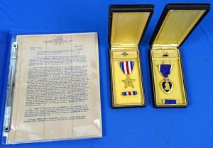 Named and Cased Korean War Posthumous Silver Star and Purple …