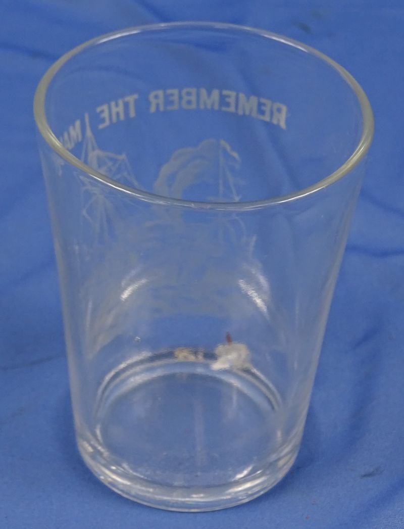Spanish American War 'Remember the Maine!' Glass — image 5