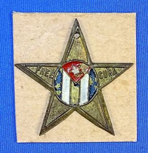 Spanish American War 'Free Cuba' Badge