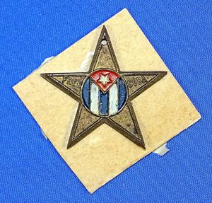 Spanish American War 'Free Cuba' Badge