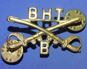 Black Horse Troop Cavalry Troop B Officer's Collar Insignia