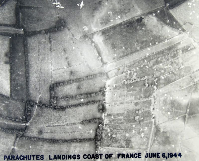 Original Aerial Reconnaissance Photograph of the D-Day Normandy Paratrooper Landings June 6, 1944 — image 2