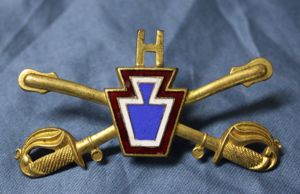 Pre WWI PA NG H Co Cavalry Cap Badge