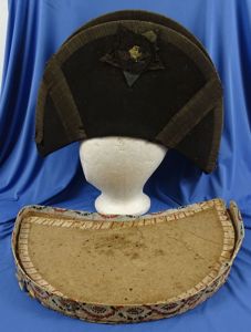 American Federal Period Officer's Bicorn Hat with Box
