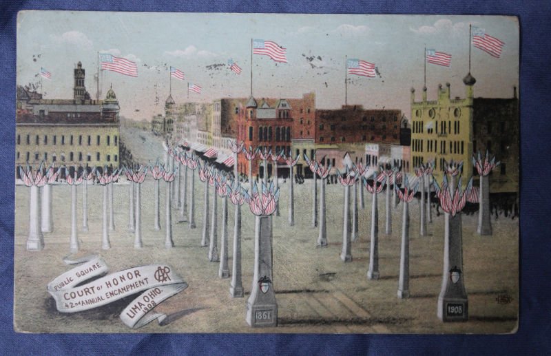 GAR 42nd Annual Encampment Lima Ohio 1908 Postcard