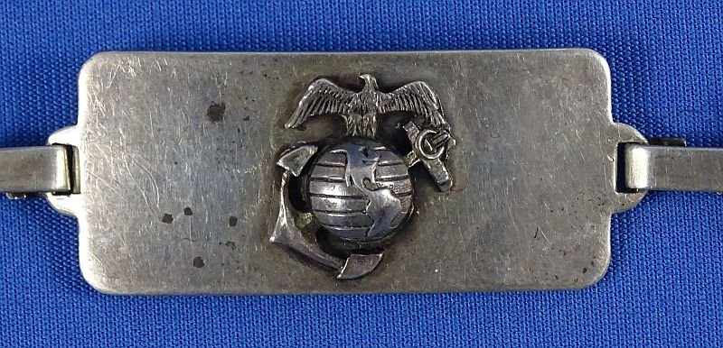 Sterling U.S. Marine Corps Bracelet with Droop Wing Eagle — image 2