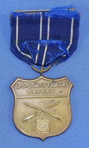 U.S. Coast Guard Expert Marksmanship Medal with Wrap Brooch