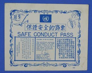 Korean War Allied Forces Safe Conduct Pass