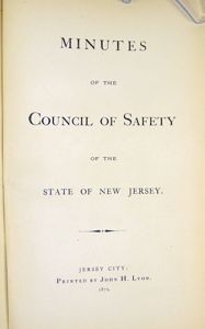 1872 Minutes of the Council of Safety of New Jersey …