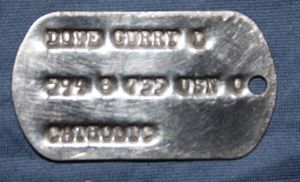 USN Navy Dog Tag Gurry L Dove