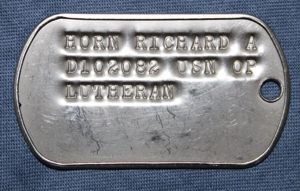 USN Navy Dog Tag Richard A Horn