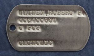 Dog Tag Robert P Wathen