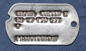 Dog Tag Curtis H Brown