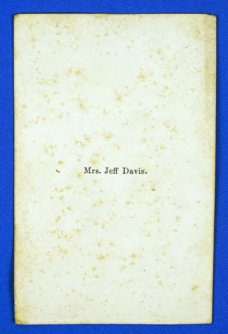 Civil War Carte de Visite: 'Mrs. Jeff Davis' — image 2