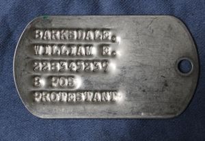 Dog Tag William E Barksdale