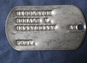 Dog Tag Ronald V Middleton