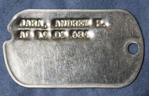 USAF Dog Tag Andrew P Jara