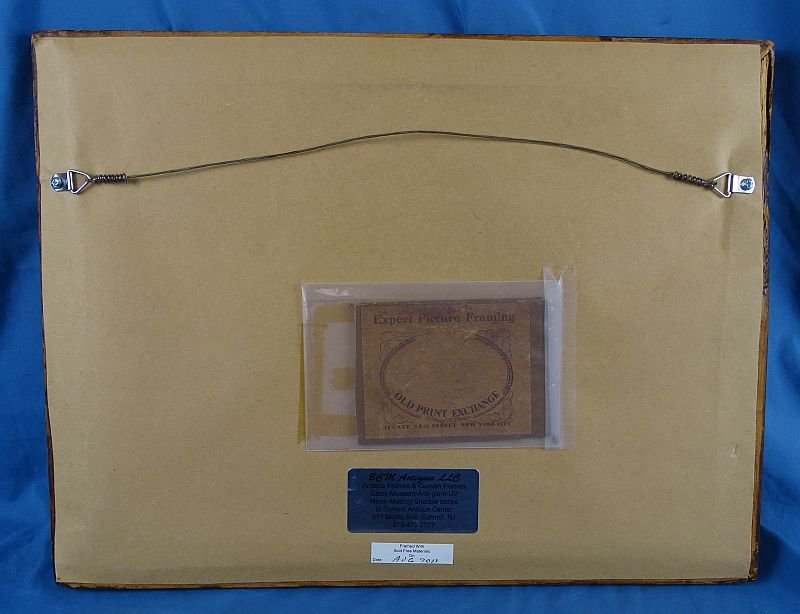 Framed 1846 Nathaniel Currier Mexican War Lithographic Print of General Taylor at the Battle of Palo Alto — image 3