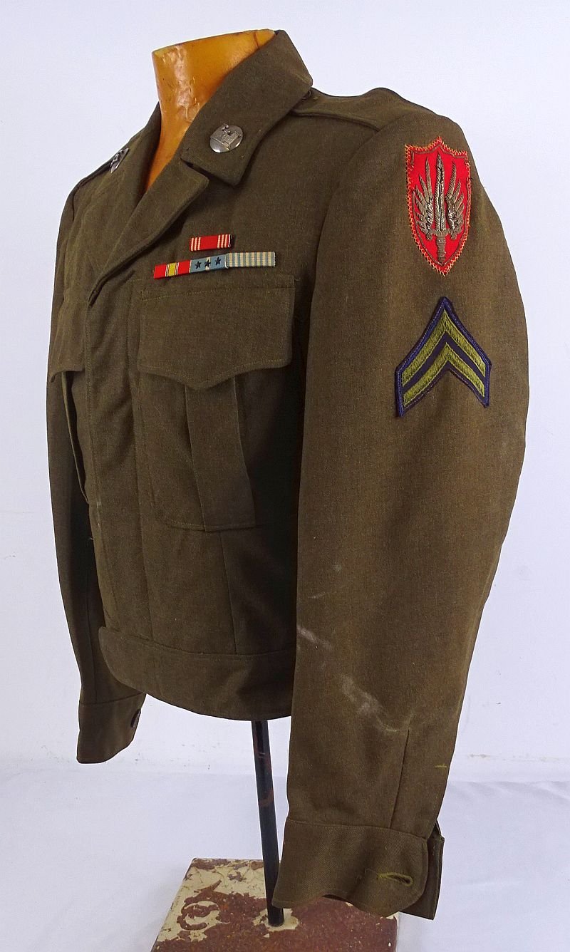Korean War Aviation Engineers Ike Jacket With Bullion SCARFWAF Patch — image 3