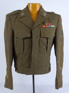 Korean War Aviation Engineers Ike Jacket With Bullion SCARFWAF Patch