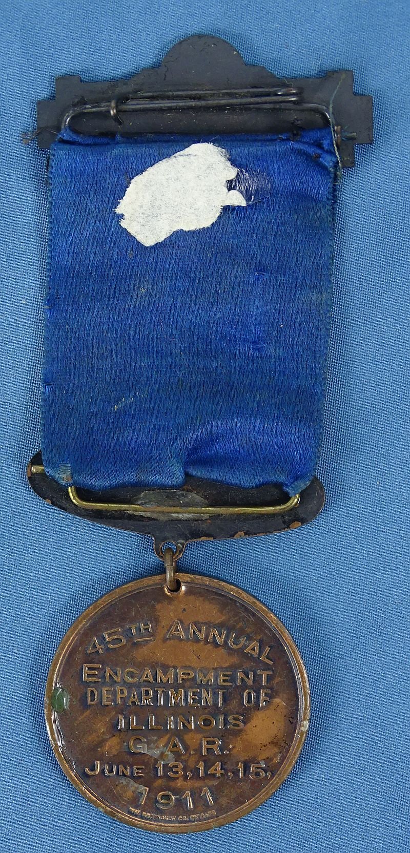 1911 GAR Department of Illinois 45th Annual Encampment Representative Badge — image 2