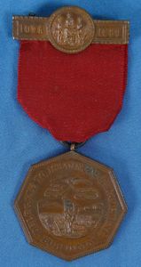 1889 GAR Iowa 15th Annual Encampment Delegate Badge