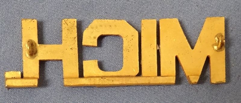 Gilt Michigan Officer's Collar Insignia — image 2