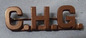WWI CHG Officer's Collar Insignia