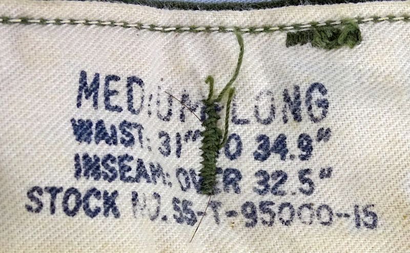 Korean War Model 1951 Field Trousers Size Medium Long — image 3