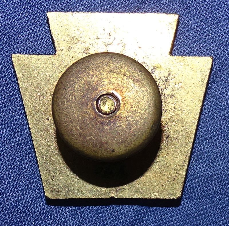 Pre WWI Gilt Keystone Field Hosp Co I Collar Disk — image 2