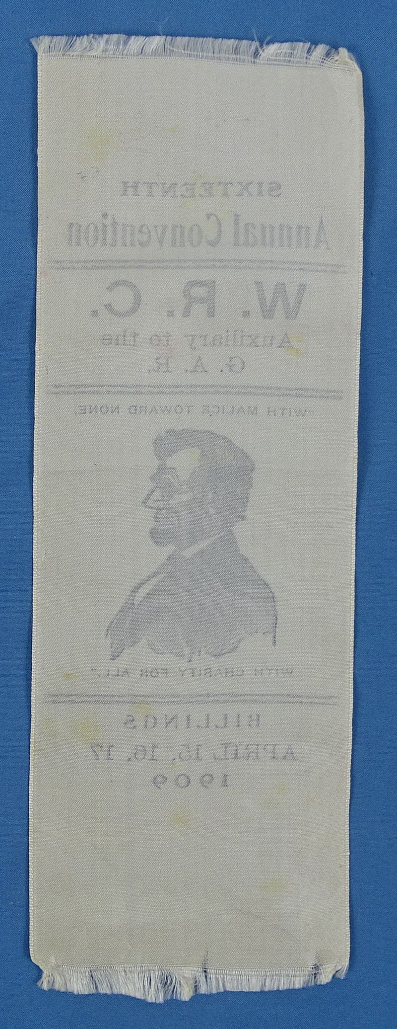 1909 GAR Woman's Relief Corps Billings Montana 16th Annual Convention Ribbon — image 2