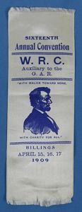 1909 GAR Woman's Relief Corps Billings Montana 16th Annual Convention …